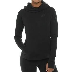 Nike Tech Fleece Hoodie Jacket Funnel Neck Regular Pockets Outdoor Black Small
